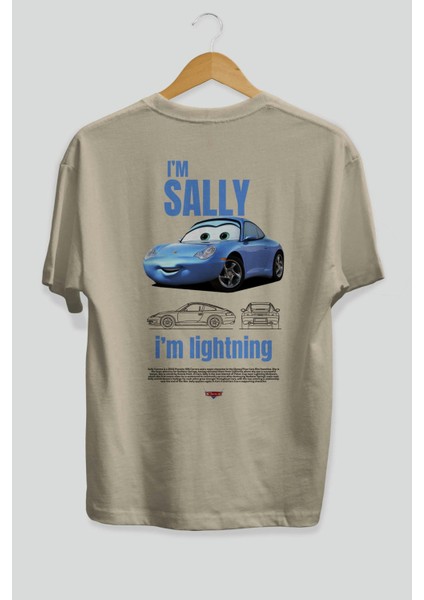 I Am Sally , I Am Lightning Arka Baskılı Oversize T-Shirt Erkek Kadın Unisex Pamuk Bisiklet Yaka Tişort fiyatları