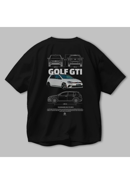 Volkswagen Golf Gtı Mk7 Arka Baskılı Oversize T-Shirt Erkek Kadın Unisex %100 Pamuk Bisiklet Yaka Tişort modelleri