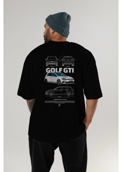 Volkswagen Golf Gtı Mk7 Arka Baskılı Oversize T-Shirt Erkek Kadın Unisex %100 Pamuk Bisiklet Yaka Tişort indirimleri