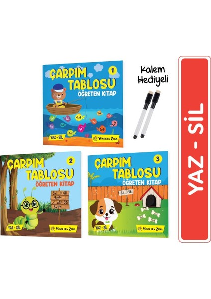 Çarpım Tablosu Öğreten Kitap Yaz Sil Serisi
