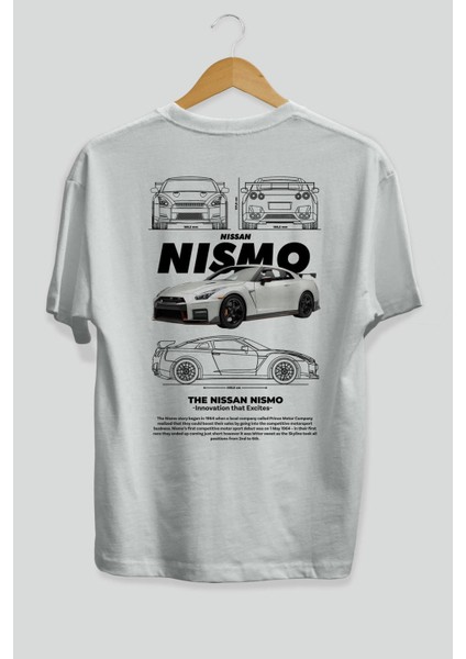 Nıssan Nısmo Arka Baskılı Oversize T-Shirt Erkek Kadın Unisex Pamuk Bisiklet Yaka Tişort fiyatları
