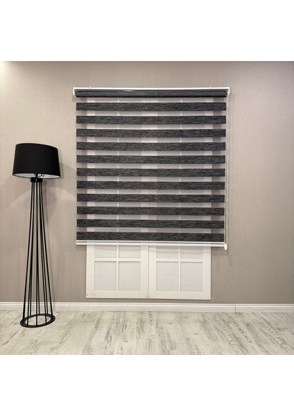 Donatti Bambu Zebra Stor Güneşlik Perde Siyah Gri Kırçıllı fiyatları