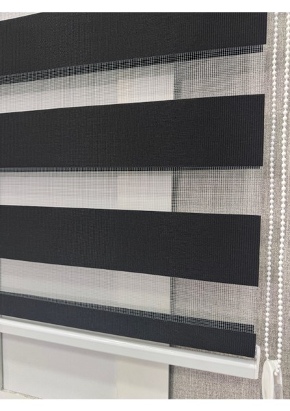 Donatti Bambu Zebra Stor Güneşlik Perde Siyah modelleri