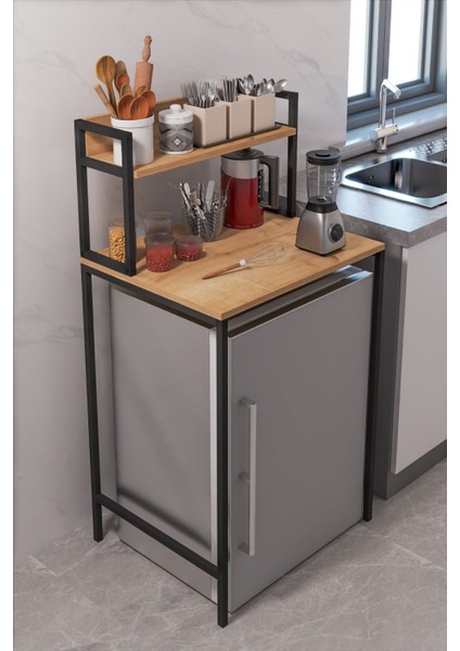 Mini Buzdolabı Üstü Düzenleyici Fırın Üstü Raf Buzdolabı Organizer Raflı Çamaşır Makinası Organizer