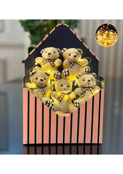LED Işıklı Yumoş Peluş Ayıcık Buketi