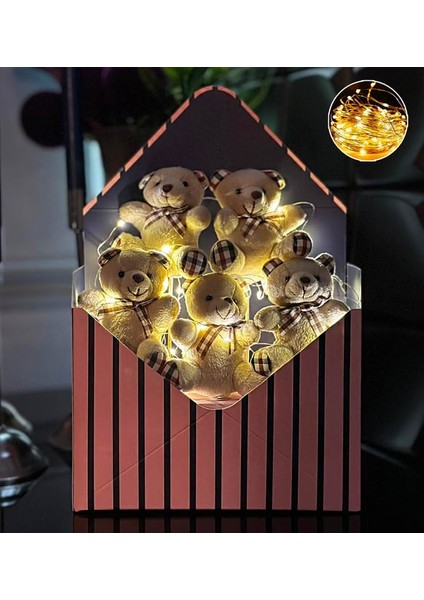 LED Işıklı Yumoş Peluş Ayıcık Buketi