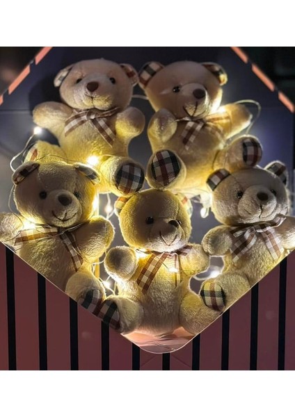 LED Işıklı Yumoş Peluş Ayıcık Buketi