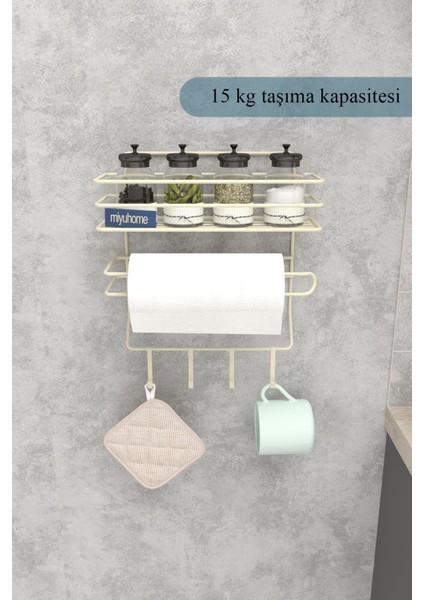 Lüks Mutfak Rafı 4 Kancalı Banyo Rafı Banyo Mutfak Düzenleyici Duvara Monte Raf Paslanmaz Organizer modelleri