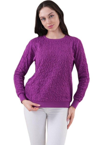 Kadın Bisiklet Yaka Büzgülü Kazak 12833 BGL-ST04228