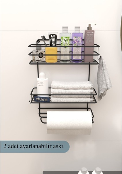 Kancalı Mutfak Düzenleyici Baharatlık Havluluk Paslanmaz Banyo Rafı Mutfak Banyo Rafı Organizer indirimleri