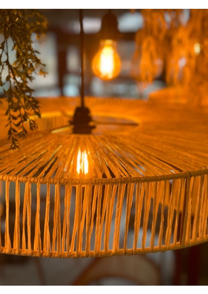 Hasır Avize Bohem Avize Jüt Avize Oda Mutfak Salon Avize Kafe Restoran Avize