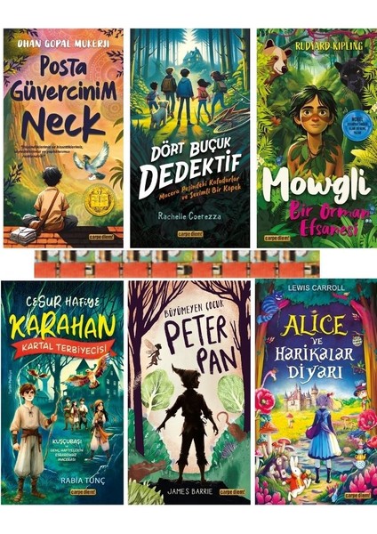 Posta Güvercinim / Neck / Karahan / Dört Buçuk Dedektif / Peter Pan / Alice ve Harikalar Diyarı (6 Kitap)