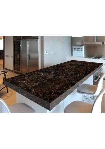 Heyf Siyah Mermer Desenli Yapışkanlı Tezgah Folyosu (5 Mt.x 60 cm )