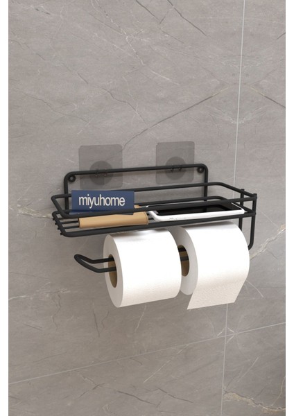 Yapışkanlı Tuvalet Kağıtlığı Metal Wc Kağıtlık Peçetelik Tuvalet Kağıdı Organizeri Banyo Düzenleyici