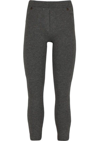 Lovettı Koyu Gri Şardonlu 4 Cepli Pantolon Tayt modelleri