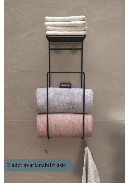 Yapışkanlı Havluluk Metal Havlu Düzenleyici Banyo Askısı Havlu Askısı