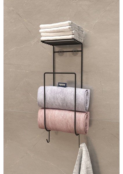 Yapışkanlı Havluluk Metal Havlu Düzenleyici Banyo Askısı Havlu Askısı