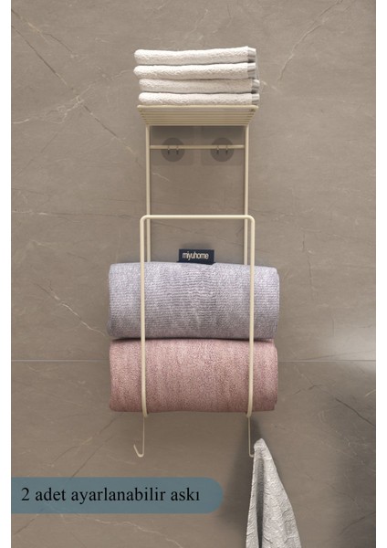 Yapışkanlı Havluluk Metal Havlu Düzenleyici Banyo Askısı Havlu Askısı