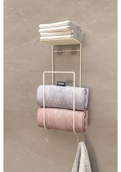 Yapışkanlı Havluluk Metal Havlu Düzenleyici Banyo Askısı Havlu Askısı
