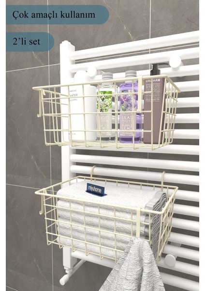 2'li Asılabilir Havlupan Düzenleyici Havluluk Banyo Düzenleyici Havlu Kurutma Asılabilir Havluluk