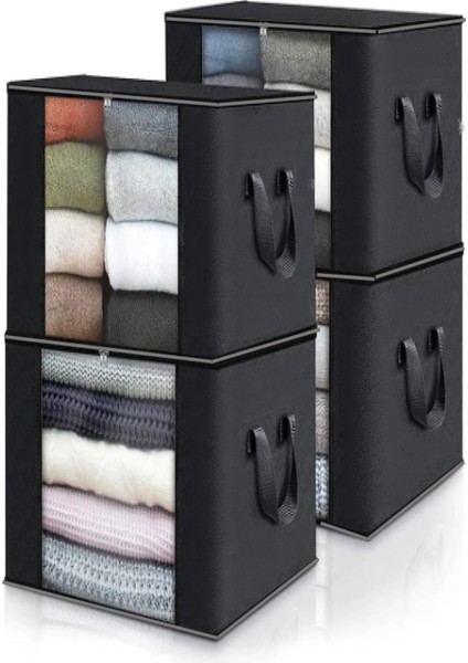 Siyah 5 Adet Üst Kalite Pencereli Kıyafet Eşya Saklama Hurcu Baza Altı Depolama Hurcu Organizer modelleri