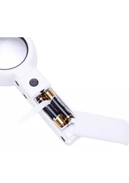 Heyf USB Şarj Edilebilir Katlanabilir 3.510X Büyüteç 8 Ledli Masa ve Eliçin Taşınabilir Büyüteç FS90RC
