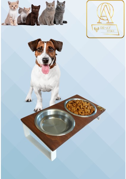 Kedi ve Köpekler Için Sağlıklı Yeme Standı, %10 Eğimli Tasarım ve Kaymaz Ayaklar fiyatları