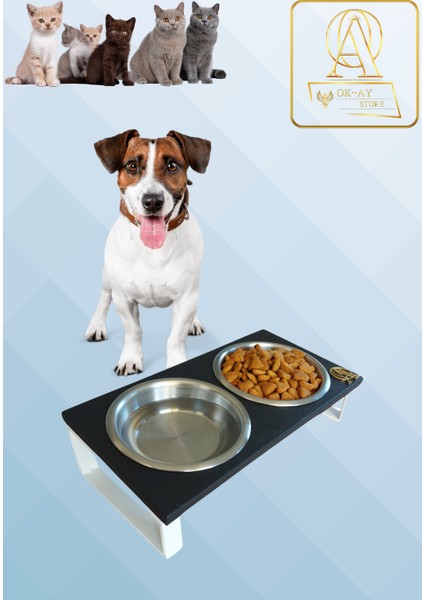 Kedi ve Köpekler Için Sağlıklı Yeme Standı, %10 Eğimli Tasarım ve Kaymaz Ayaklar fiyatları