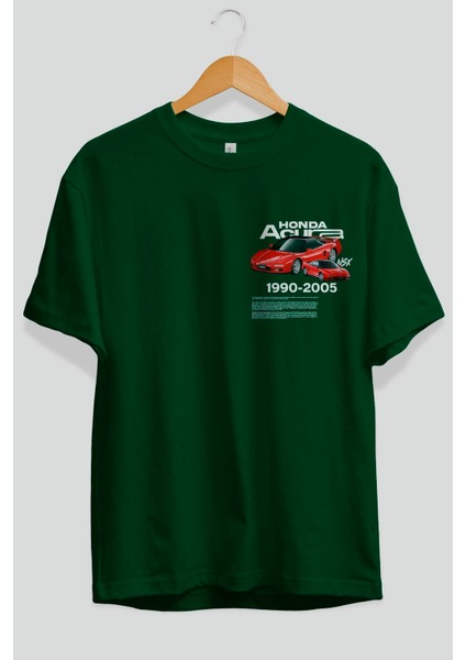 Honda Acura Nsx Ön Sol Baskılı Oversize T-Shirt Erkek Kadın Unisex Pamuk Bisiklet Yaka Tişort fiyatları