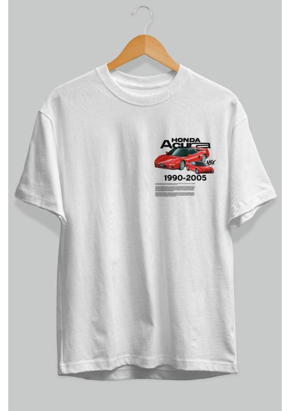Honda Acura Nsx Ön Sol Baskılı Oversize T-Shirt Erkek Kadın Unisex Pamuk Bisiklet Yaka Tişort fiyatları
