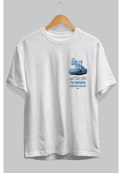 I Am Sally , I Am Lightning Ön Sol Baskılı Oversize T-Shirt Erkek Kadın Unisex %100 Pamuk Bisiklet Yaka Tişort fiyatları