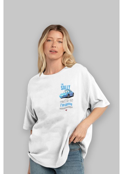I Am Sally , I Am Lightning Ön Sol Baskılı Oversize T-Shirt Erkek Kadın Unisex %100 Pamuk Bisiklet Yaka Tişort fırsatları