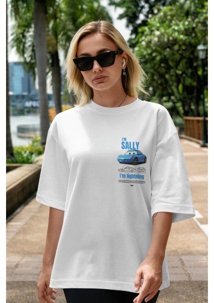 I Am Sally , I Am Lightning Ön Sol Baskılı Oversize T-Shirt Erkek Kadın Unisex %100 Pamuk Bisiklet Yaka Tişort indirimleri