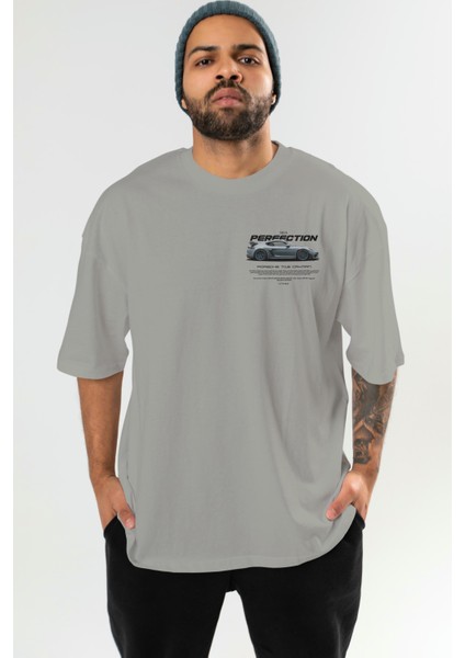 Thıs Is Perfectıon Ön Sol Baskılı Oversize T-Shirt Erkek Kadın Unisex %100 Pamuk Bisiklet Yaka Tişort