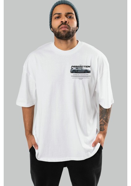 Thıs Is Perfectıon Ön Sol Baskılı Oversize T-Shirt Erkek Kadın Unisex %100 Pamuk Bisiklet Yaka Tişort