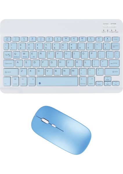 Swipe X1 10.1" Uyumlu Kablosuz Bluetooth Şarjlı Klavye Mouse Seti - Mavi