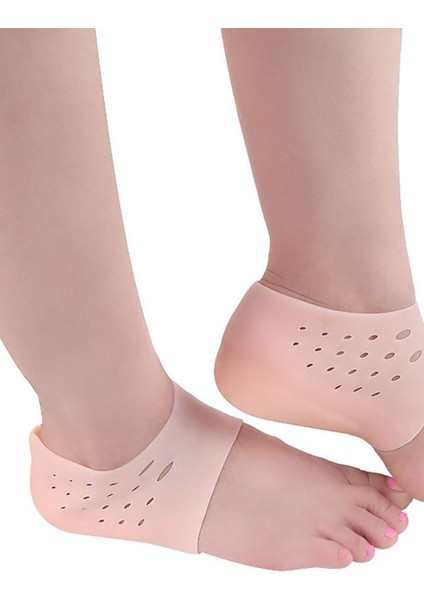 3 cm Gizli Boy Uzatıcı Tabanlık Silikon Topuk Yükseltici Topuk Çorabı Ten Rengi