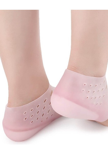 3 cm Gizli Boy Uzatıcı Tabanlık Silikon Topuk Yükseltici Topuk Çorabı Ten Rengi