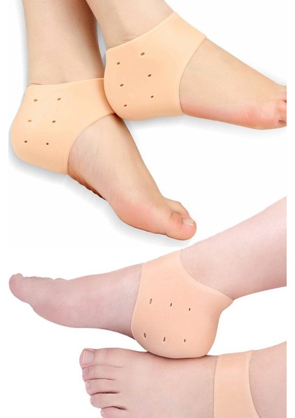 3 cm Gizli Boy Uzatıcı Tabanlık Silikon Topuk Yükseltici Topuk Çorabı Ten Rengi