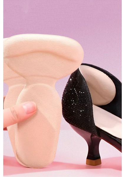 1 Çift T Şekilli Topuklu Ayakkabı Vurma Önleyici Tabanlık 2 Adet Taban Topuklu Ayakkabı Kaydırmaz