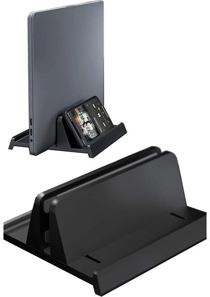 Genişliği Ayarlanabilir Masa Üstü Tablet Telefon Tutucu Stand Siyah Dikey Tablet Tutucu Stand