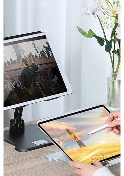 Kademeli Katlanabilir Masaüstü Telefon Tablet Standı Portatif Laptop Standı