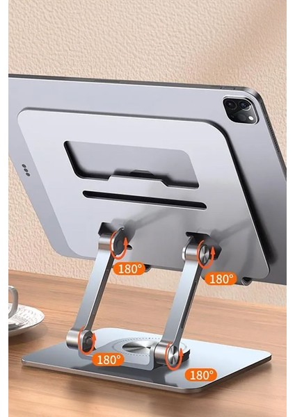 Tablet Standı Tüm Modeller İçin 360 Derece Dönen Alüminyum Masaüstü Tablet Telefon Tutucu fiyatları