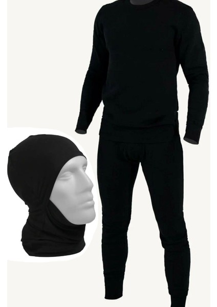Motorcu Kampçı Rüzgar Kesici Termal Içlik Seti Motorcu Kurye Içlik + Kafayı Kapatan Termal Maske Set