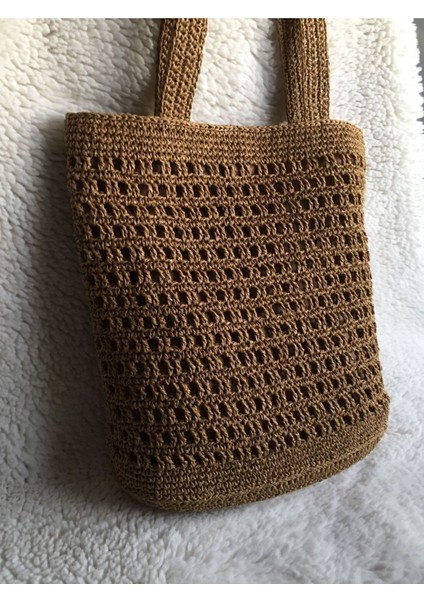 El Yapımı Örgü Çanta , Hasır Çanta, Kadın Omuz Çantası, Plaj Çantası, fırsatları