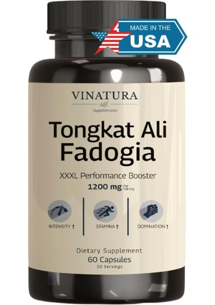 Vİnatura Tongkat Alı & Fadogia Agrestis - 1200MG, L-Citrulline And L-Arginine, 60 Capsul.made In Usa