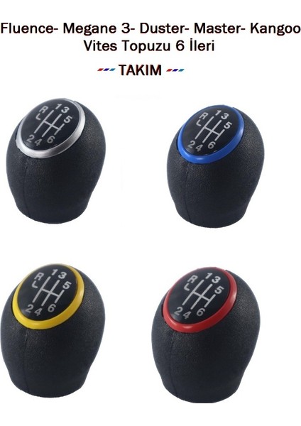 Fluence - Megane 3 - Duster - Master Kangoo Vites Topuzu 6 Ileri 4 Adet Takım- BSF-600