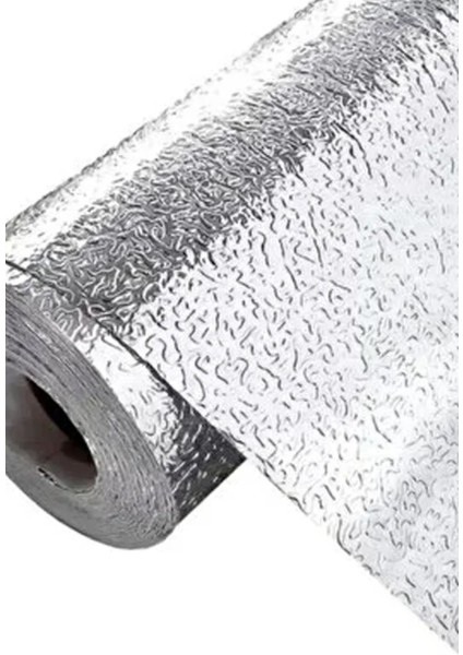 Mutfak Tezgah Üstü Çekmece Içi Folyo Kaplama Gümüş Yapışkanlı 2 Metre x 40 cm Kolay Silinir