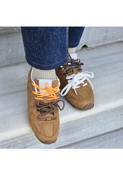 Süet Düz Taban Miu Miu Modeli Kadın Bağcıklı Rahat Spor Ayakkabı fırsatları