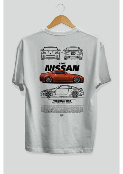 Nıssan 350Z 1 Arka Baskılı Oversize T-Shirt Erkek Kadın Unisex %100 Pamuk Bisiklet Yaka Tişort fiyatları